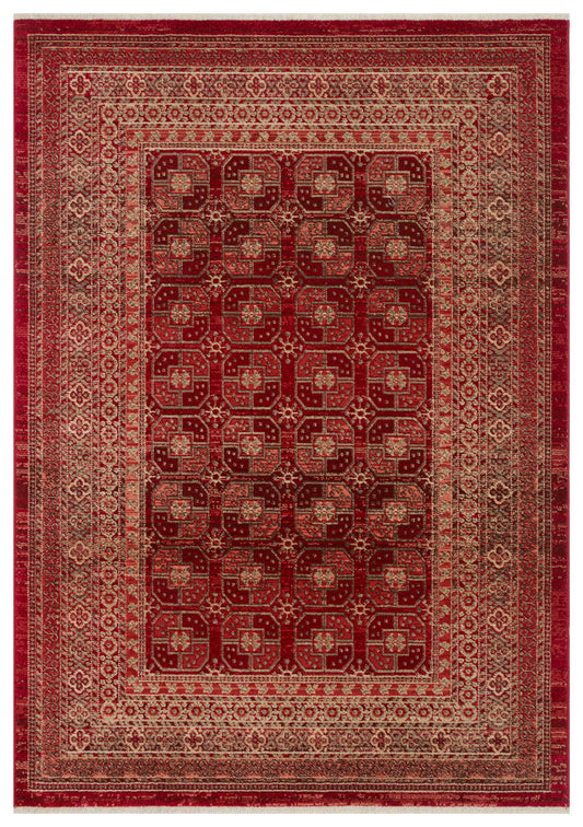 KYBELE 03 Red Sıcak Renk Tonlu Otantik   Makine Dokuması Salon Halısı