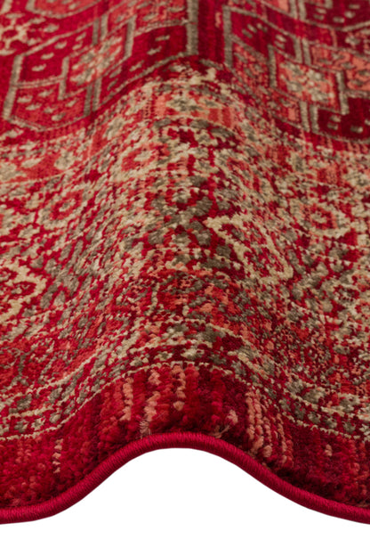 KYBELE 03 Red Sıcak Renk Tonlu Otantik   Makine Dokuması Salon Halısı