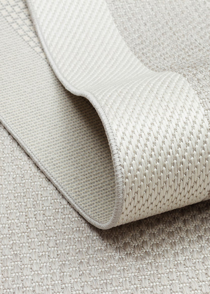 MONO  05 GREY CREAM Hav Toz Vermez Kaymaz Tabanlı İnce Halı