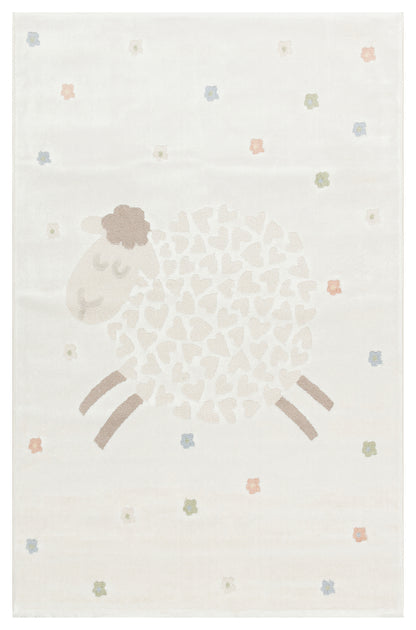 BAMBINO 02 CREAM MULTY Pastel Renkli Hav ve Toz Vermeyen Çocuk Halısı