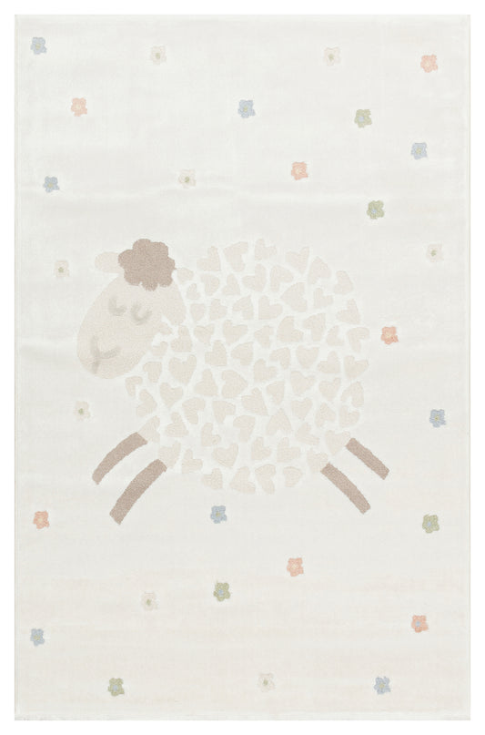 BAMBINO 02 CREAM MULTY Pastel Renkli Hav ve Toz Vermeyen Çocuk Halısı