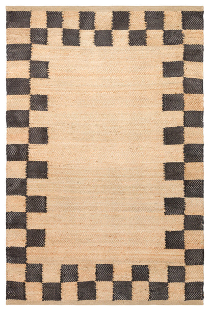 ECHO  13 NATURAL BLACK XW Jüt ile Üretilen El Dokuma Sisal Kilim