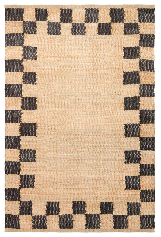 ECHO  13 NATURAL BLACK XW Jüt ile Üretilen El Dokuma Sisal Kilim
