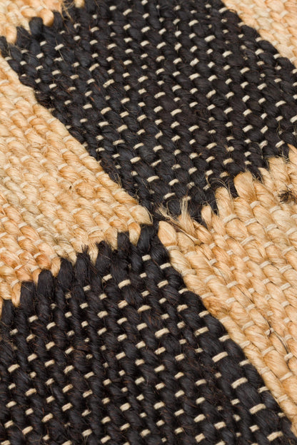 ECHO  13 NATURAL BLACK XW Jüt ile Üretilen El Dokuma Sisal Kilim