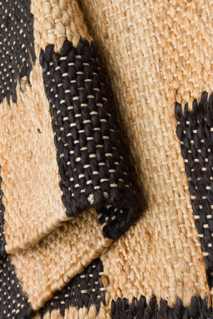 ECHO  13 NATURAL BLACK XW Jüt ile Üretilen El Dokuma Sisal Kilim