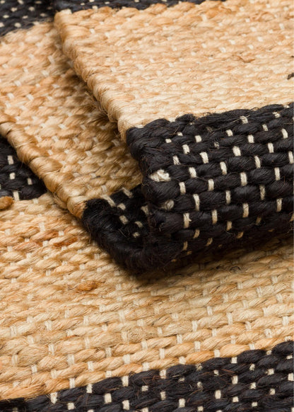 ECHO  13 NATURAL BLACK XW Jüt ile Üretilen El Dokuma Sisal Kilim