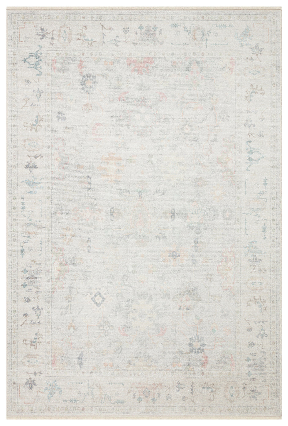 GRACE  02 SKY Pastel Tonlara Sahip Vintage Desenli Şık Salon Halısı