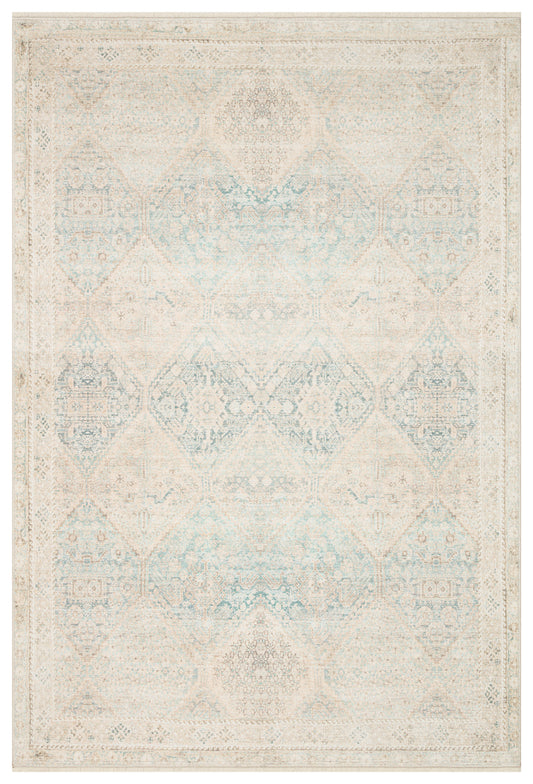 GRACE 04 SKY  Pastel Tonlara Sahip Vintage Desenli Şık Salon Halısı