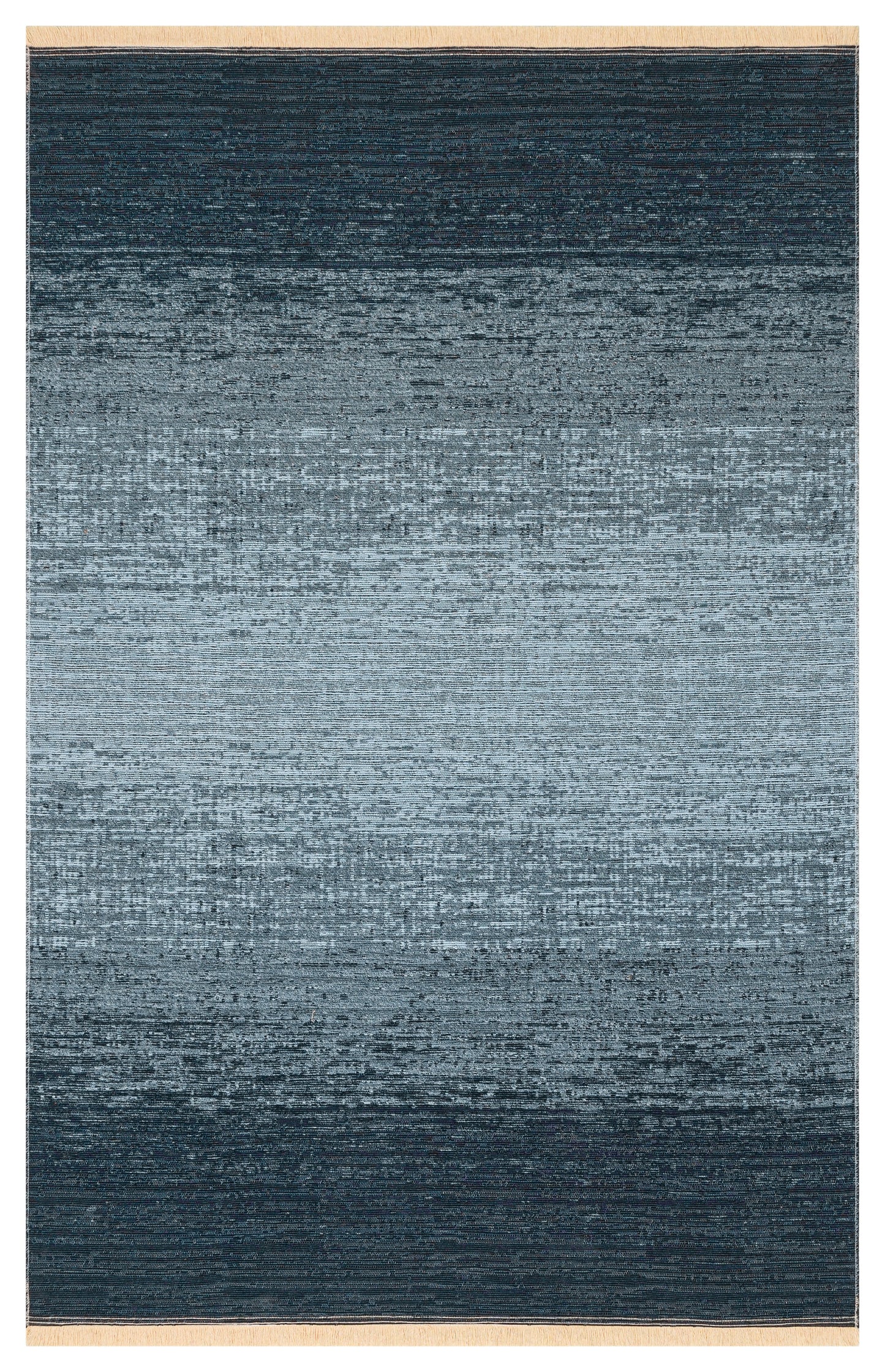 KUTNU KİLİM  01 ANTRASIT BLUE  Ombre Renk Geçişli Makinede Yıkanabilir Çift Taraflı Modern Kilim