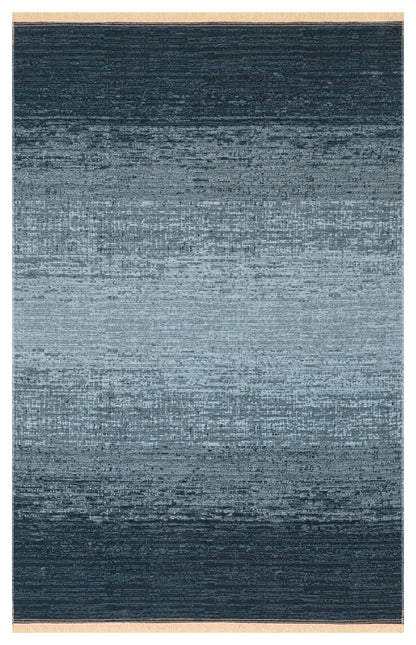 KUTNU KİLİM  01 ANTRASIT BLUE  Ombre Renk Geçişli Makinede Yıkanabilir Çift Taraflı Modern Kilim