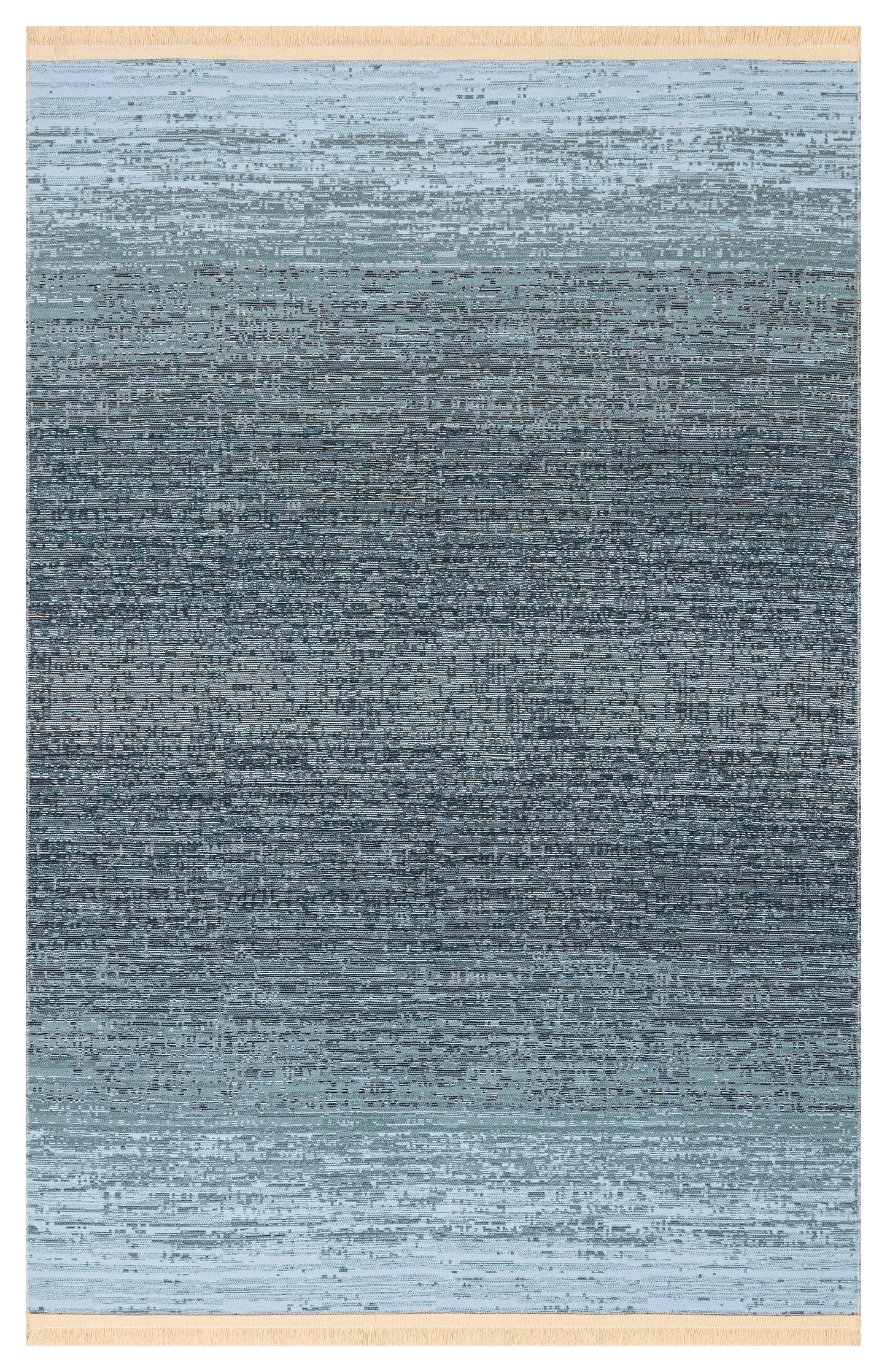 KUTNU KİLİM  01 ANTRASIT BLUE  Ombre Renk Geçişli Makinede Yıkanabilir Çift Taraflı Modern Kilim