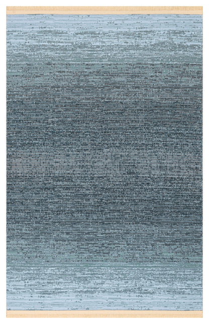 KUTNU KİLİM  01 ANTRASIT BLUE  Ombre Renk Geçişli Makinede Yıkanabilir Çift Taraflı Modern Kilim