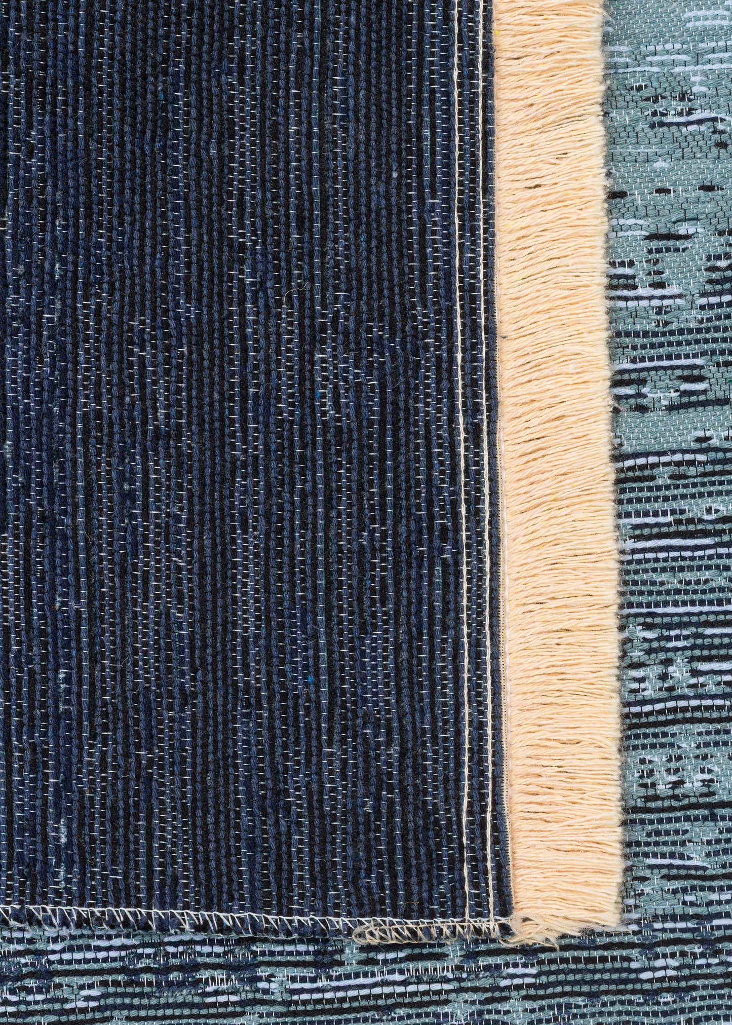KUTNU KİLİM  01 ANTRASIT BLUE  Ombre Renk Geçişli Makinede Yıkanabilir Çift Taraflı Modern Kilim