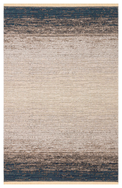 KUTNU KİLİM  01 MARINE BEIGE Ombre Renk Geçişli Makinede Yıkanabilir Çift Taraflı Modern Kilim