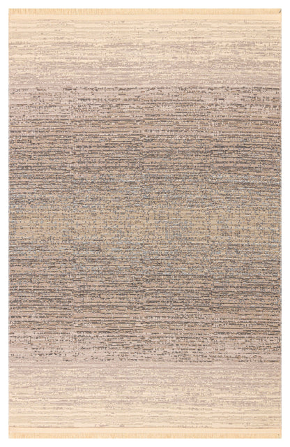 KUTNU KİLİM  01 MARINE BEIGE Ombre Renk Geçişli Makinede Yıkanabilir Çift Taraflı Modern Kilim