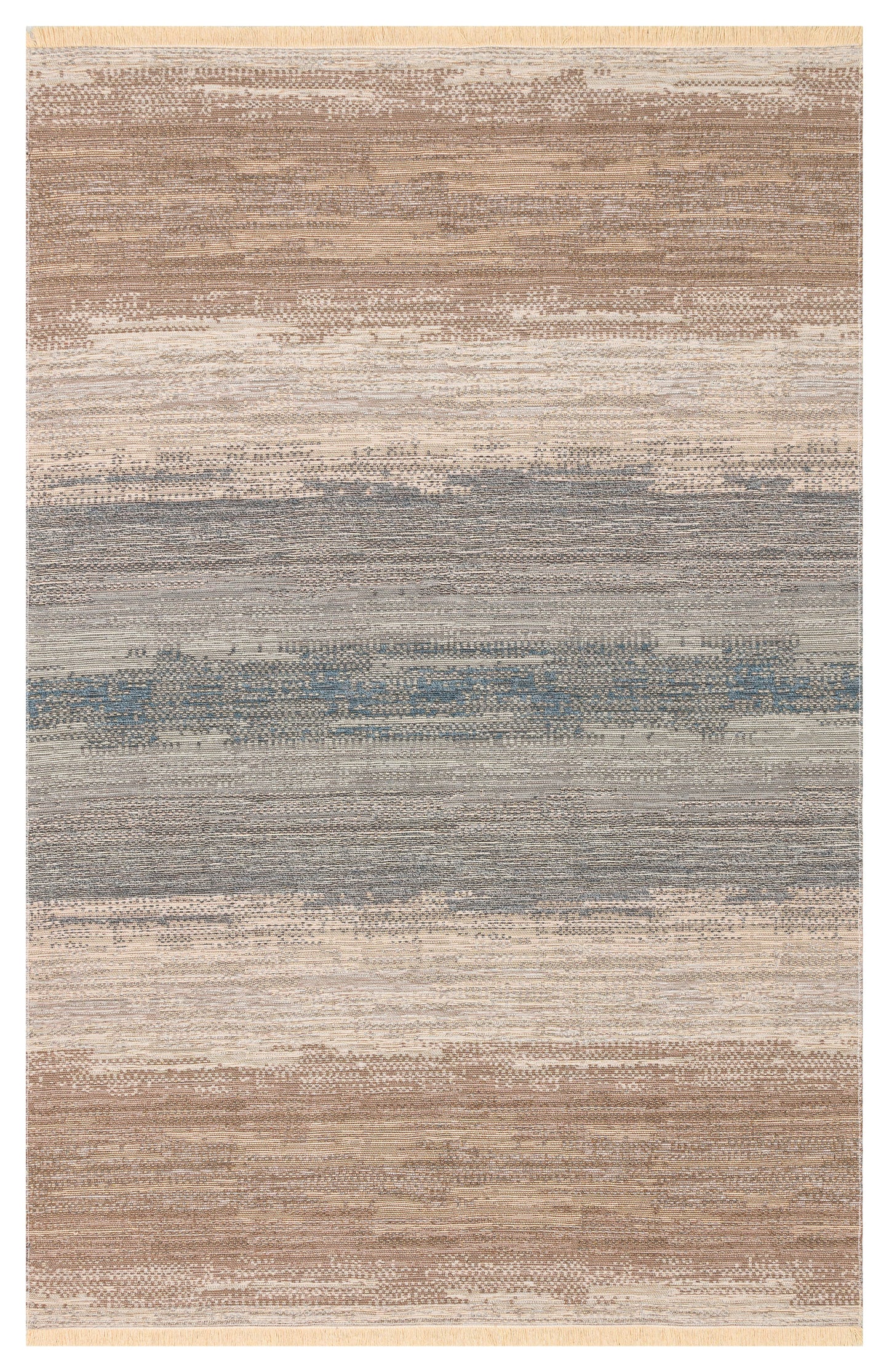 KUTNU KİLİM 03 BEIGE BLUE  Ombre Renk Geçişli Yıkanabilir Çift Taraflı Modern Kilim