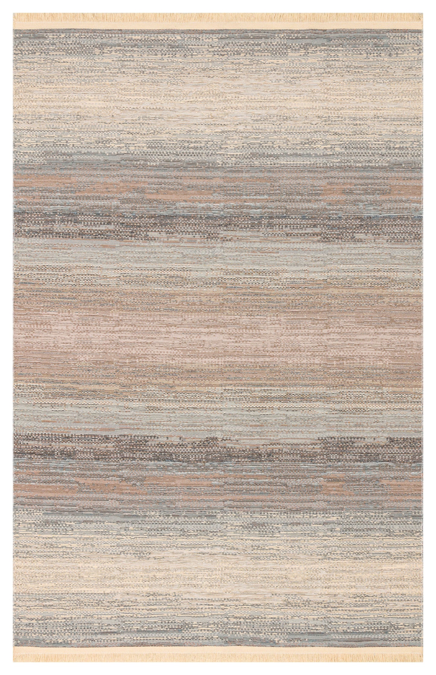 KUTNU KİLİM 03 BEIGE BLUE  Ombre Renk Geçişli Yıkanabilir Çift Taraflı Modern Kilim