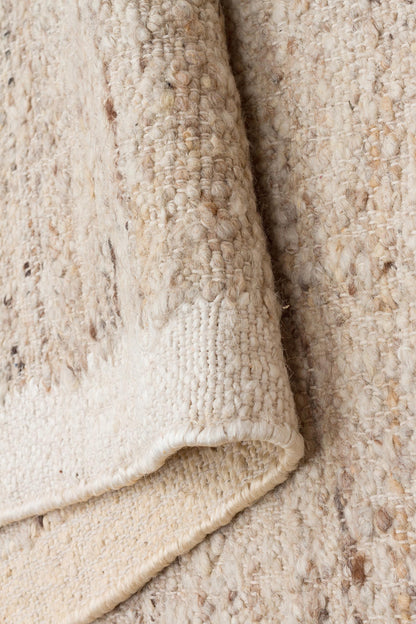 LHASA 01  CREAM Yün ve Jüt ile Üretilen Örme El Dokuma Halı