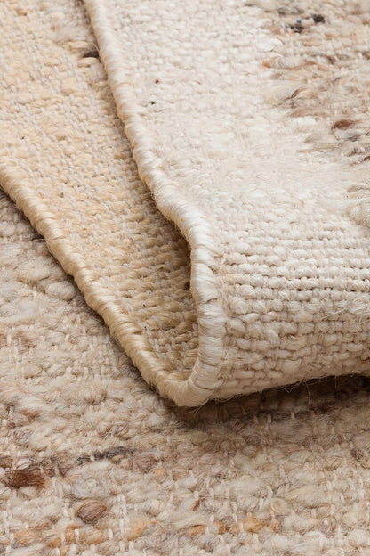 LHASA 01  CREAM Yün ve Jüt ile Üretilen Örme El Dokuma Halı