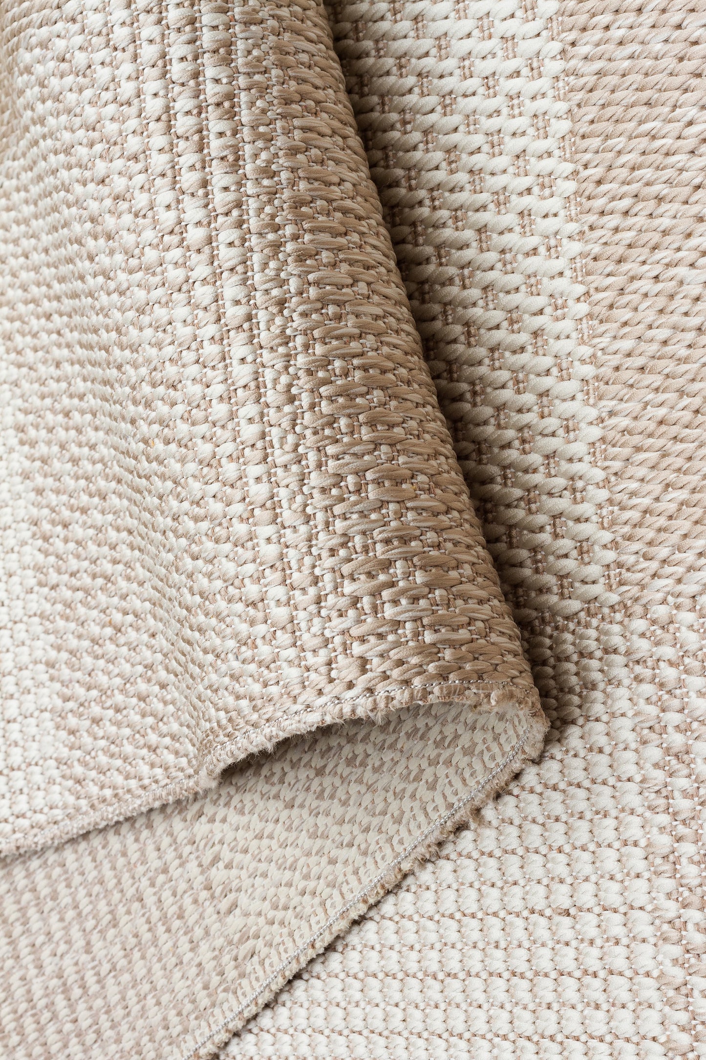 MONO  01 BEIGE Hav Toz Vermez Kaymaz Tabanlı İnce Modern Mutfak Halısı