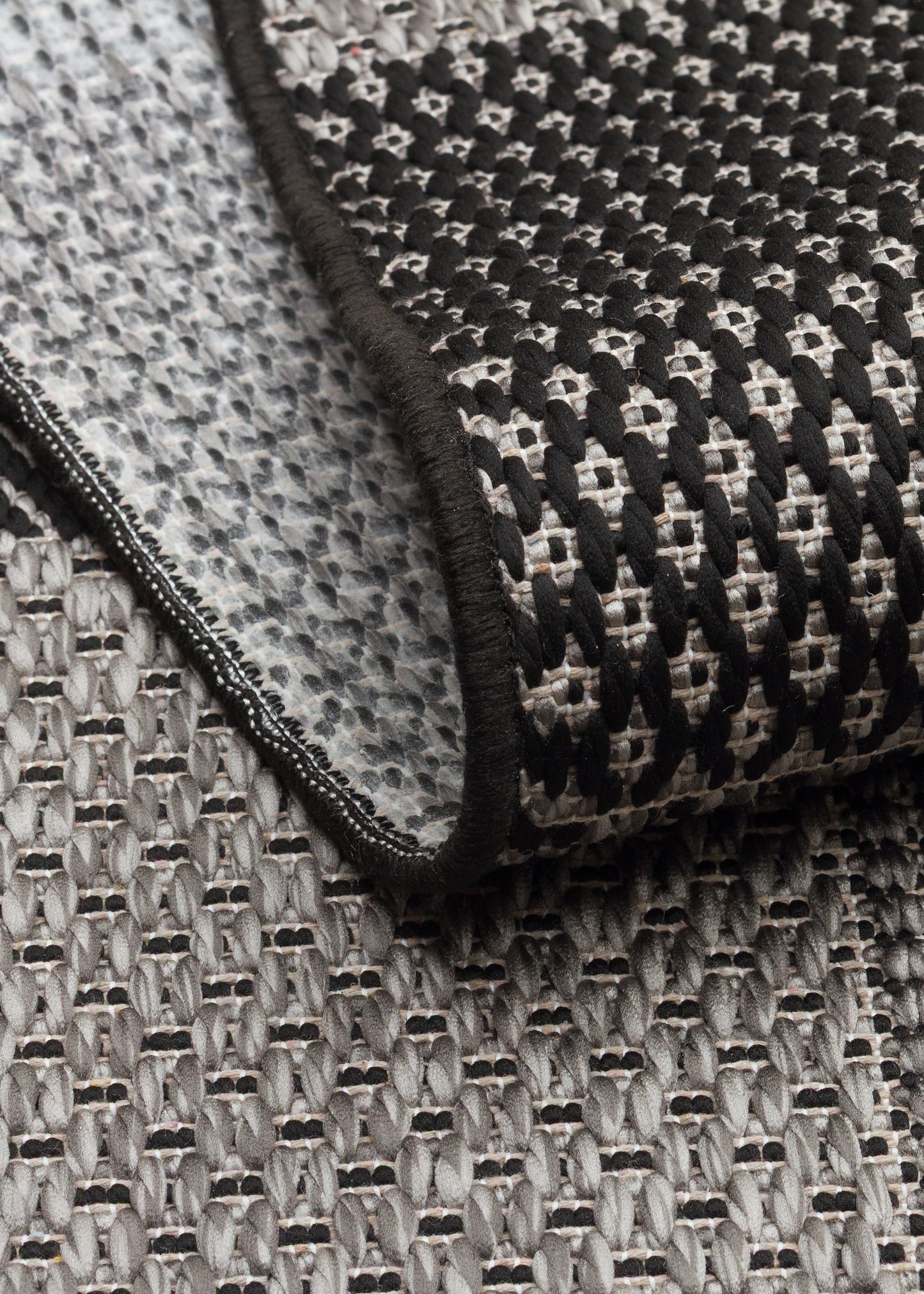 MONO  01 DARK GREY  Hav Toz Vermez Kaymaz Tabanlı İnce Modern Mutfak Halısı
