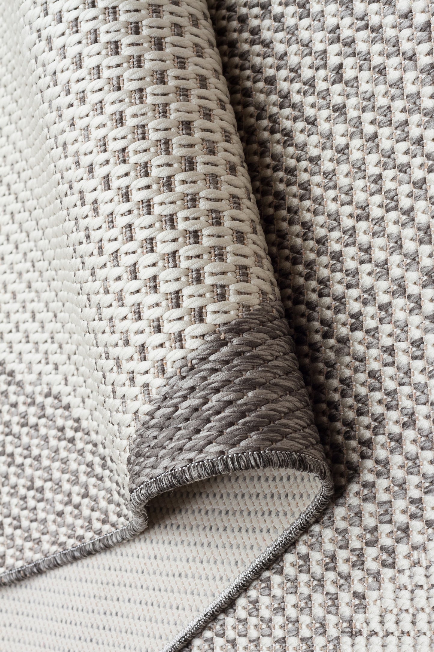 MONO 03 GREY  Hav Toz Vermez Kaymaz Tabanlı İnce Modern Mutfak Halısı