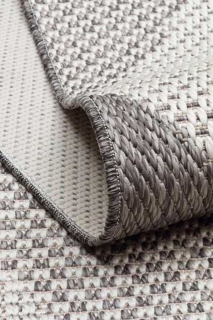 MONO 03 GREY  Hav Toz Vermez Kaymaz Tabanlı İnce Modern Mutfak Halısı