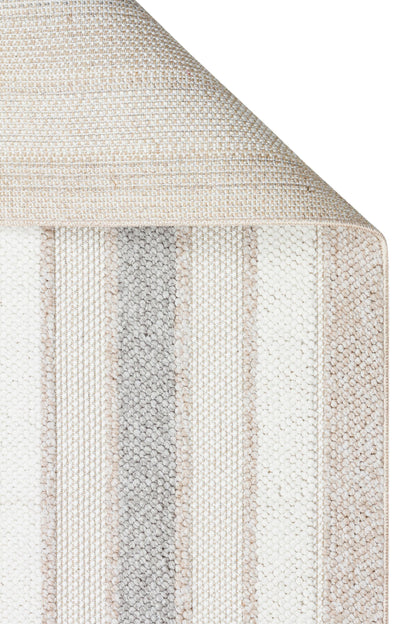 MOTTO 04 BEIGE GREY Yumuşak Tuşeli Örgü Dokuma Modern Makine Halısı