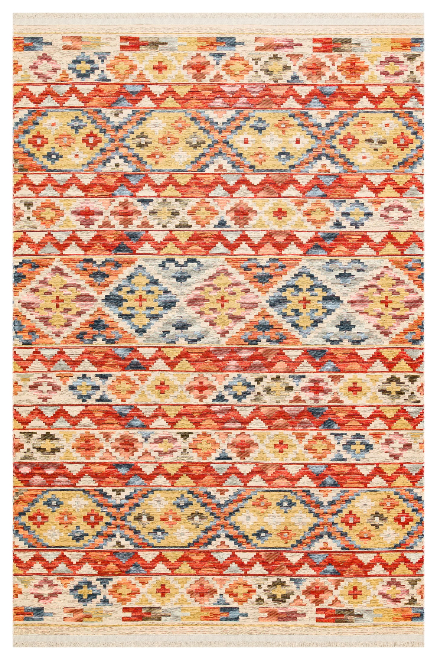 NOMAD  02 AQUA Makinede  Yıkanabilir  Çift Taraflı Otantik Dokuma  Kilim