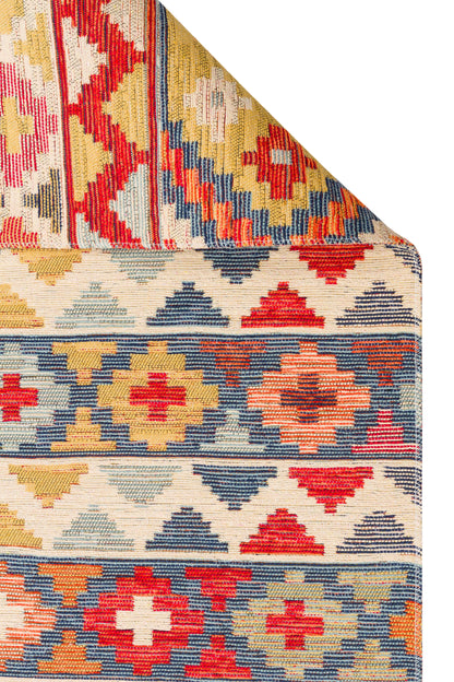 NOMAD  02 AQUA Makinede  Yıkanabilir  Çift Taraflı Otantik Dokuma  Kilim