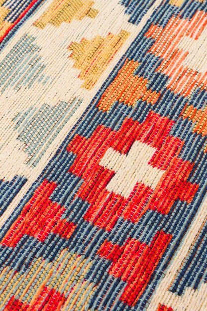 NOMAD  02 AQUA Makinede  Yıkanabilir  Çift Taraflı Otantik Dokuma  Kilim
