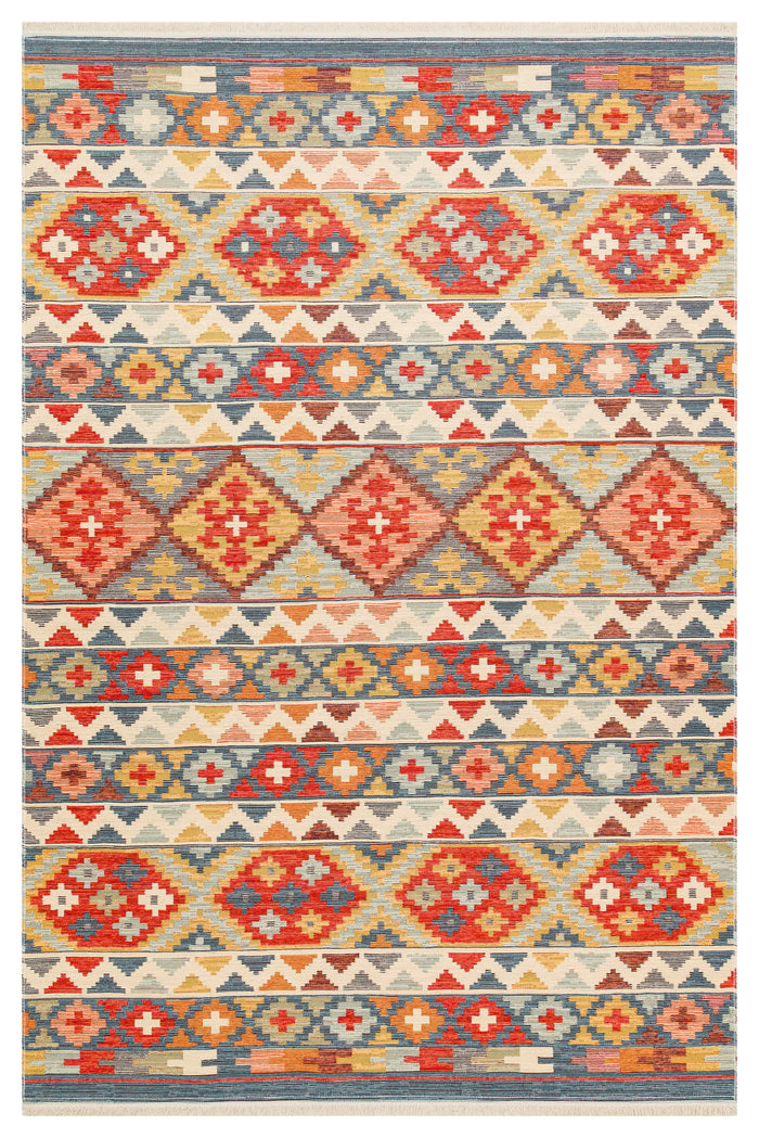NOMAD  02 AQUA Makinede  Yıkanabilir  Çift Taraflı Otantik Dokuma  Kilim
