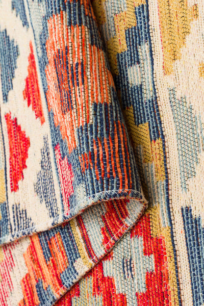 NOMAD  02 AQUA Makinede  Yıkanabilir  Çift Taraflı Otantik Dokuma  Kilim