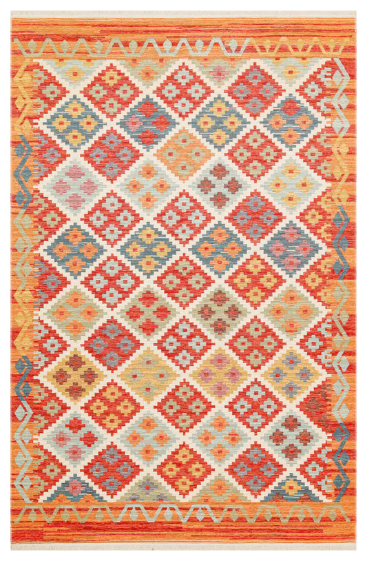 NOMAD 05 TERRA Makinede  Yıkanabilir  Çift Taraflı Otantik Dokuma  Kilim