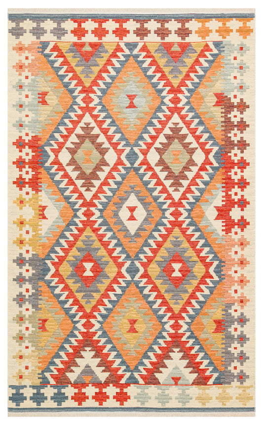 NOMAD 09 LIGHT MULTY  Makinede  Yıkanabilir Çift Taraflı Otantik Dokuma Kilim