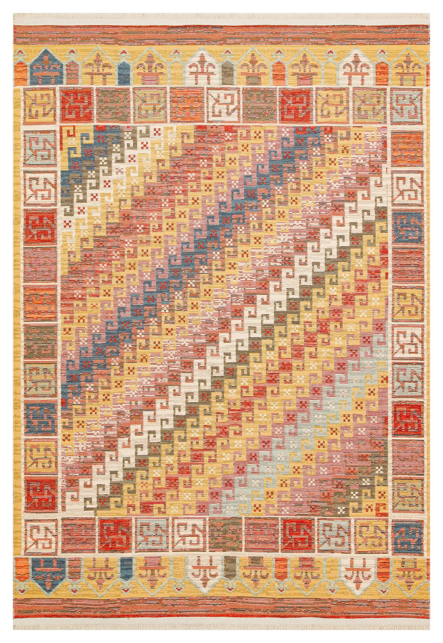 NOMAD  11 TERRA Makinede  Yıkanabilir Çift Taraflı Otantik Dokuma Kilim