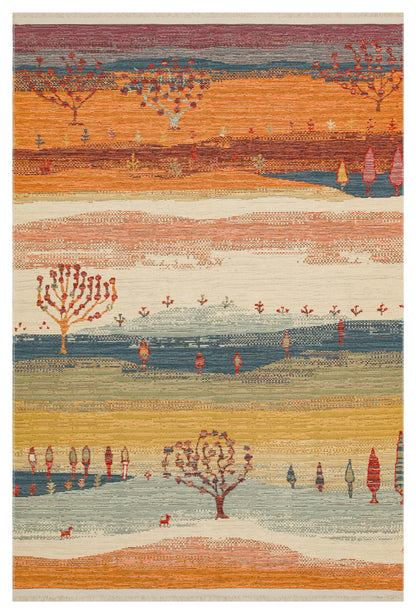 NOMAD 12  TERRA Makinede  Yıkanabilir Çift Taraflı Otantik Dokuma Kilim