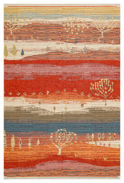 NOMAD 12  TERRA Makinede  Yıkanabilir Çift Taraflı Otantik Dokuma Kilim