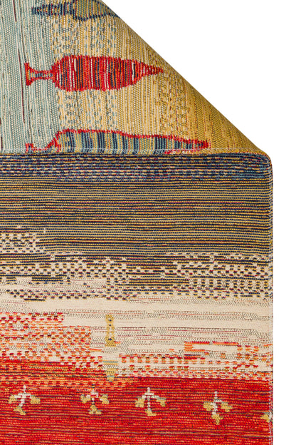 NOMAD 12  TERRA Makinede  Yıkanabilir Çift Taraflı Otantik Dokuma Kilim