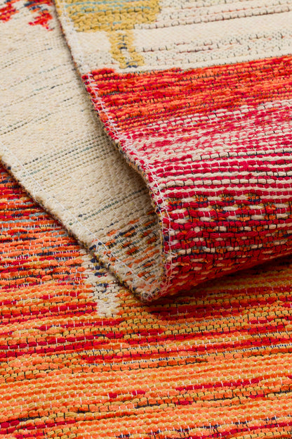 NOMAD 12  TERRA Makinede  Yıkanabilir Çift Taraflı Otantik Dokuma Kilim