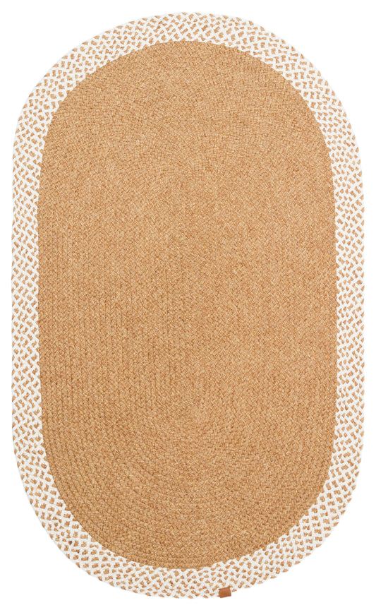 PATNA  19 NATURAL WHITE OVAL Jüt Hasır Görünümlü Dış Mekan Uyumlu Hav Toz Vermez Örgü Halı