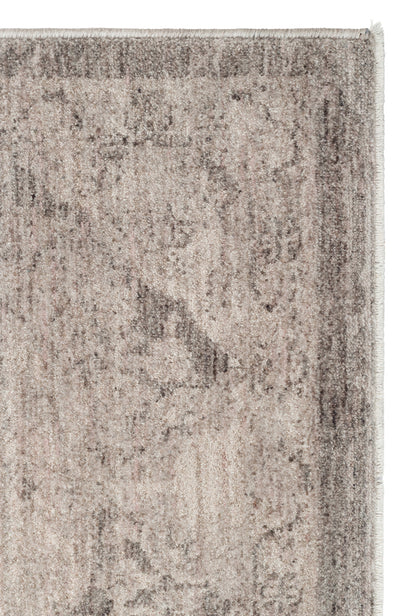 SHIRAZ 01 GREY   Vintage Eskitme Desenli Modern  Yumuşak Dokulu Makine Dokuması Salon Halısı