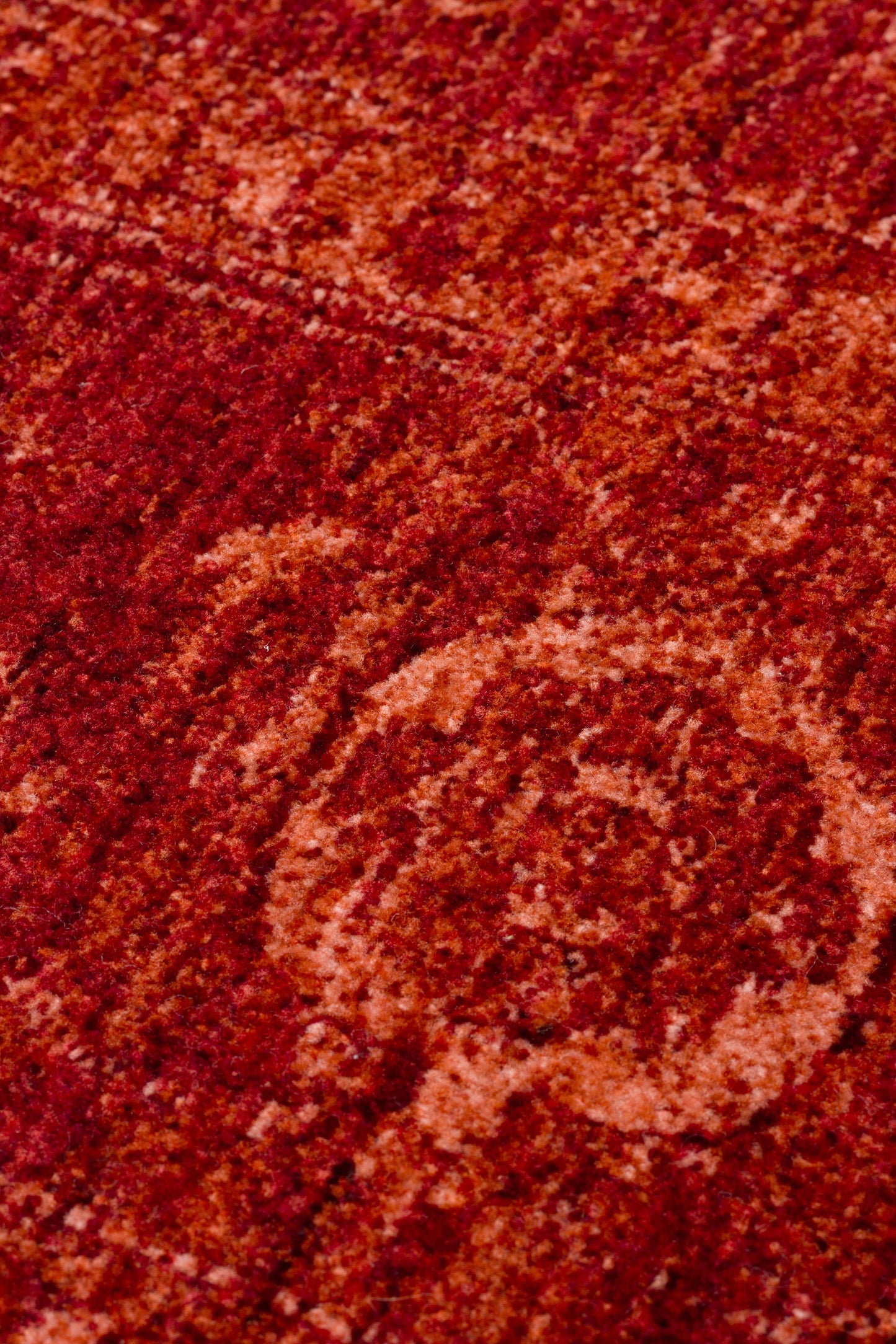 SHIRAZ 03  RED Vintage Eskitme Desenli Yumuşak Dokulu Makine Dokuması Kırmızı Salon Halısı