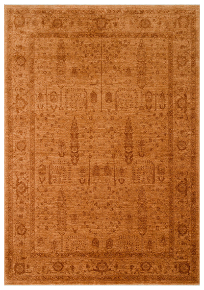 SHIRAZ  03 TERRA Vintage Eskitme Desenli Modern Yumuşak Dokulu Makine Halısı