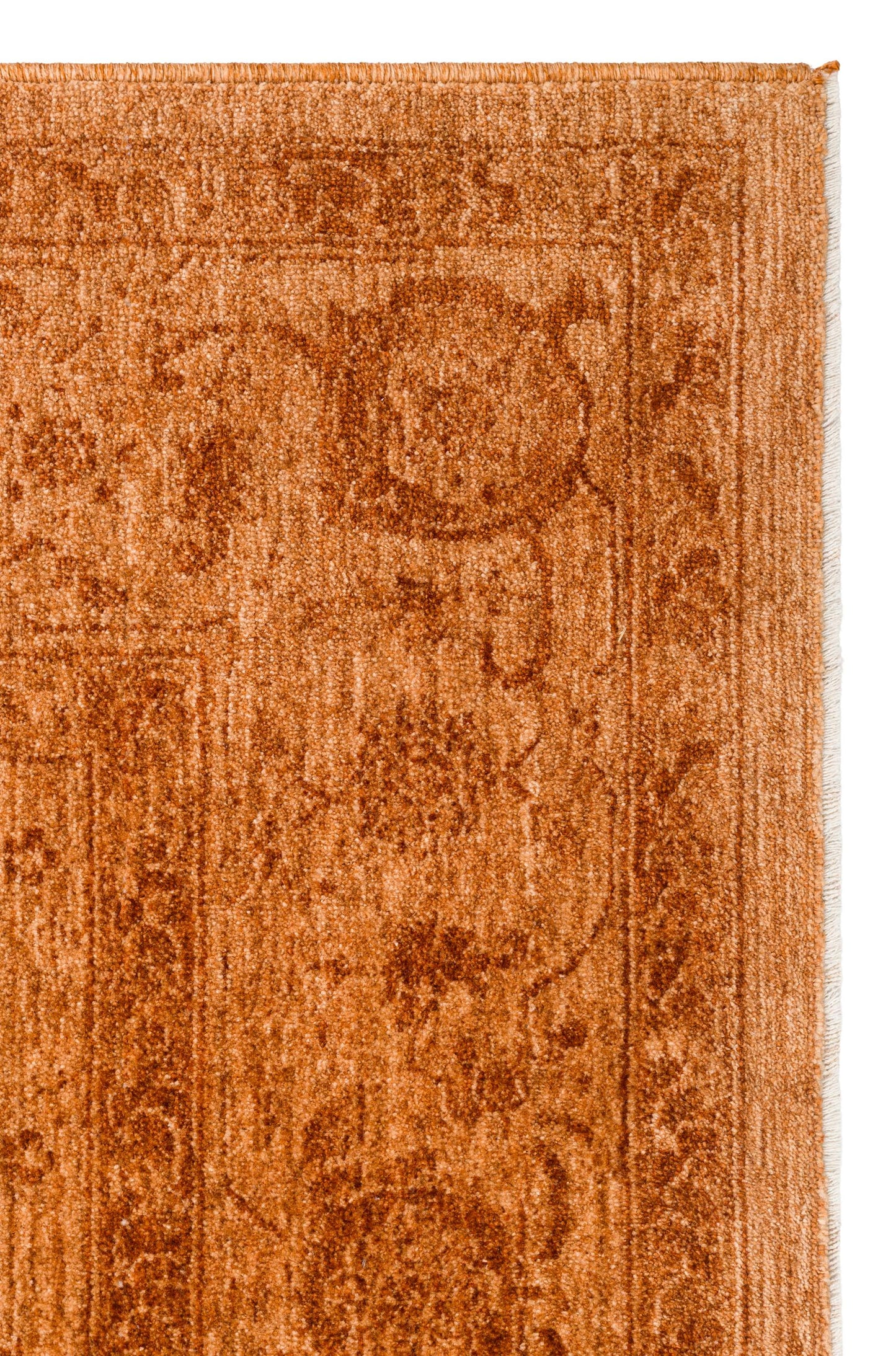 SHIRAZ  03 TERRA Vintage Eskitme Desenli Modern Yumuşak Dokulu Makine Halısı