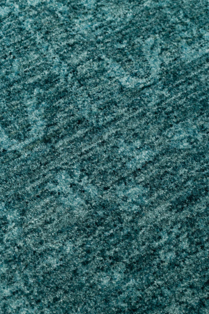 SHIRAZ 03 TURQUOISE Vintage Eskitme Desenli Modern Yumuşak Dokulu Makine Halısı