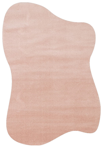 ZEN AMORF 01 Pink Hav Toz Vermez Yumuşak Tuşeli Zarif Tek Renk Pembe Makine Halısı