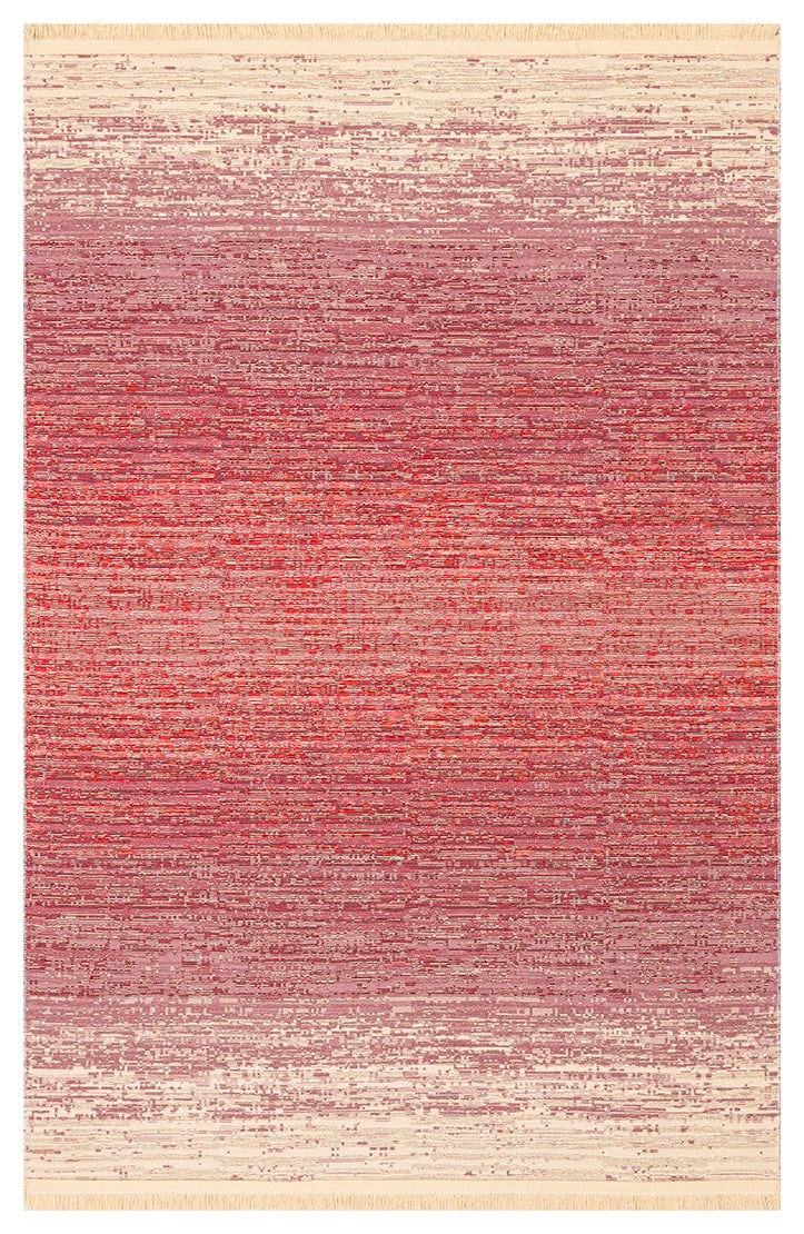 KUTNU KILIM 01 TERRA PINK Modern Ombre Renk Geçişli Yıkanabilir Çift Taraflı Kilim