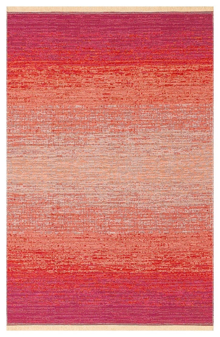 KUTNU KILIM 01 TERRA PINK Modern Ombre Renk Geçişli Yıkanabilir Çift Taraflı Kilim