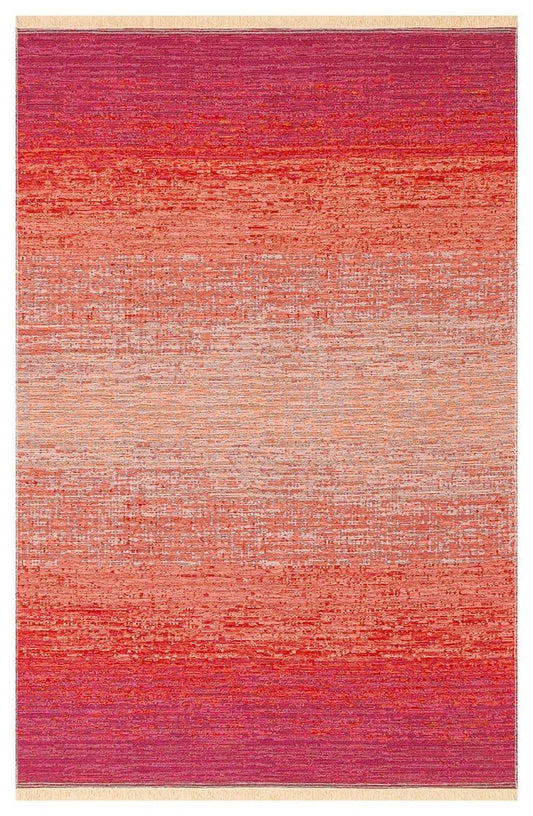 KUTNU KILIM 01 TERRA PINK Modern Ombre Renk Geçişli Yıkanabilir Çift Taraflı Kilim